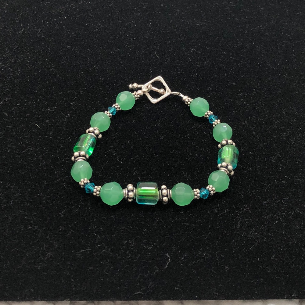 Mermaid Green Art-Glass Bracelet